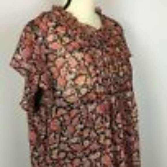Liz Claiborne Petite Black Floral Short Sleeve Top PXXL - Picture 3 of 8